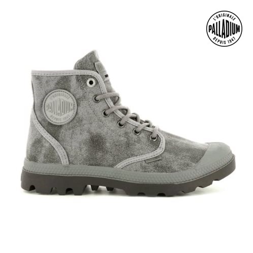 Palladium Pampa Hi WAX Laarzen Heren Grijs | NL 67SYAMT